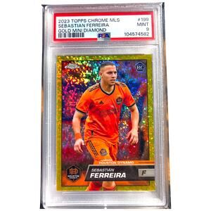 2023 Topps Chrome MLS Gold Mini-Diamond #199 Sebastián Ferreira /50 PSA 9 Mint